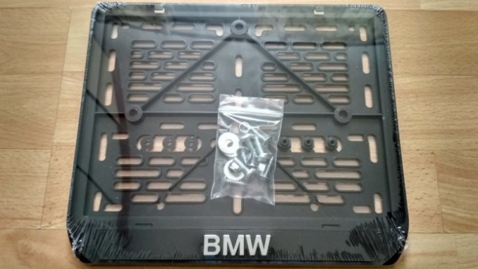 245х185 Рамка для мото номера BMW рельеф