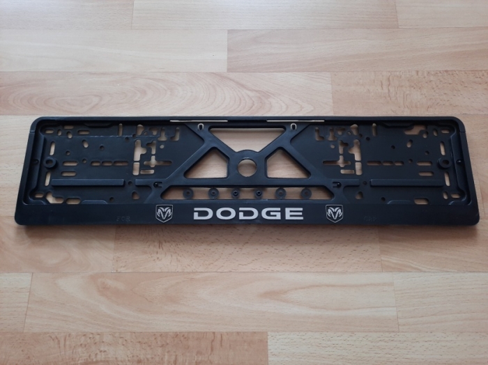 Номерная рамка DODGE черная рельеф