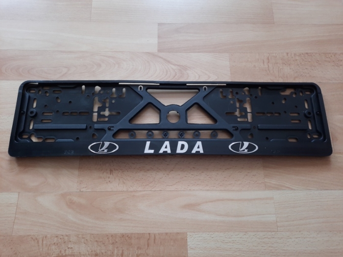 Номерная рамка LADA черная рельеф