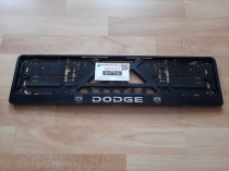 Номерная рамка DODGE черная рельеф